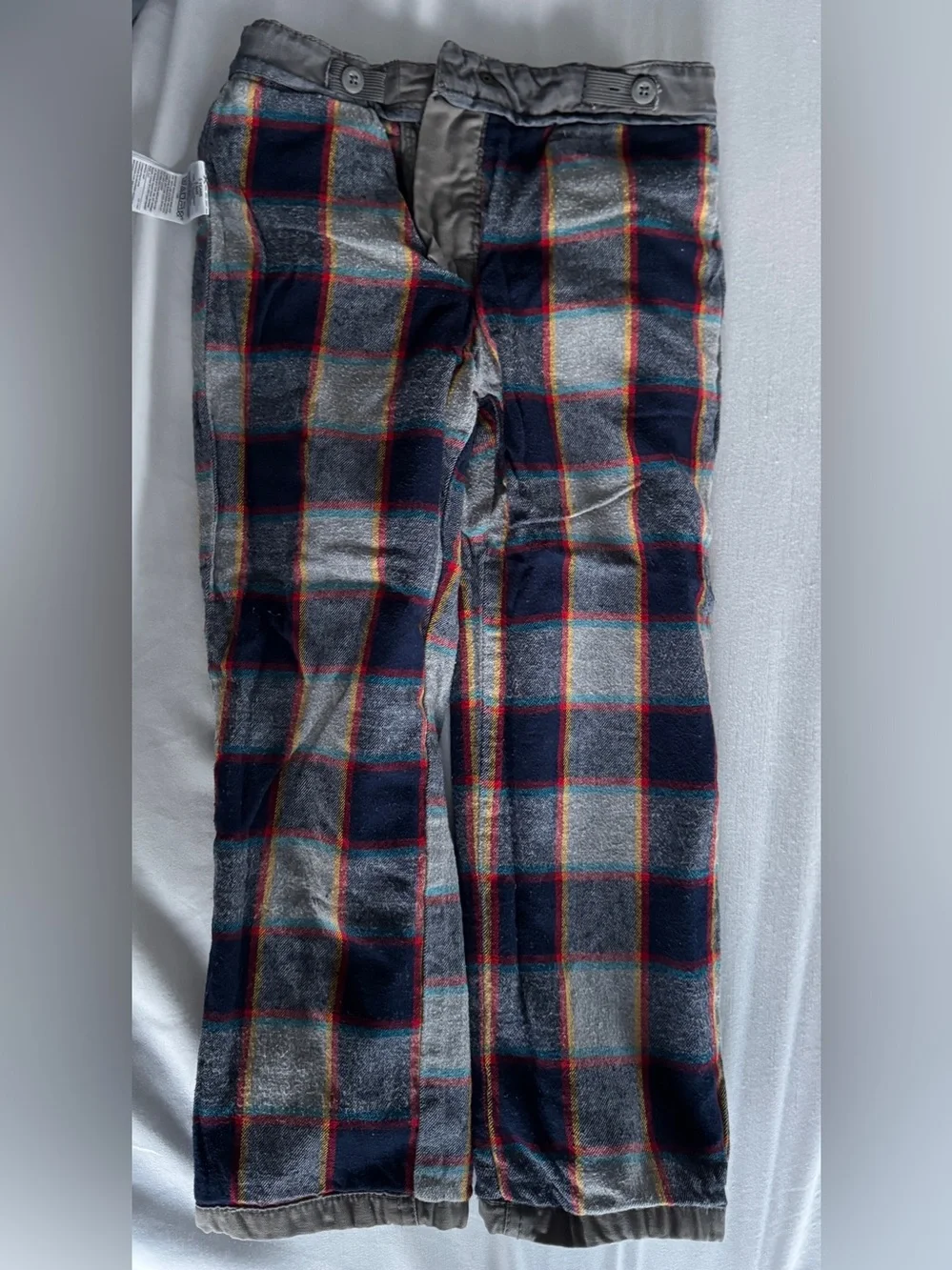 Gap Kids Boys Flannel-Lined Chino Pants Gray Size 5